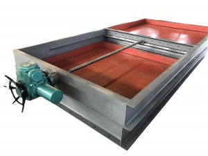 電動雨水排口閘板閥，電動污泥水溝閘板