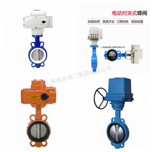 湖泉D971X-16 DN100電動(dòng)對夾式蝶閥